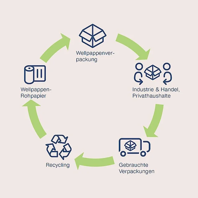 Kreislaufwirtschaft von Wellpappe