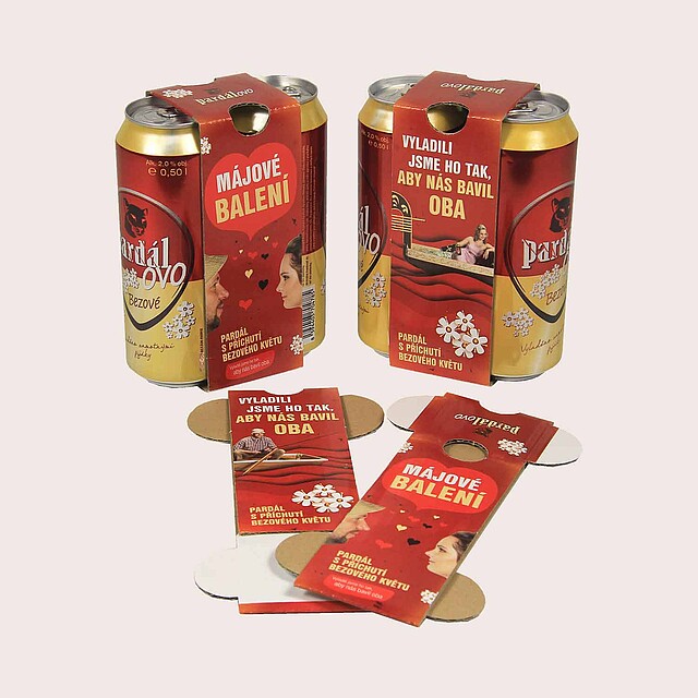 Drinks packaging for two Pardál cans 