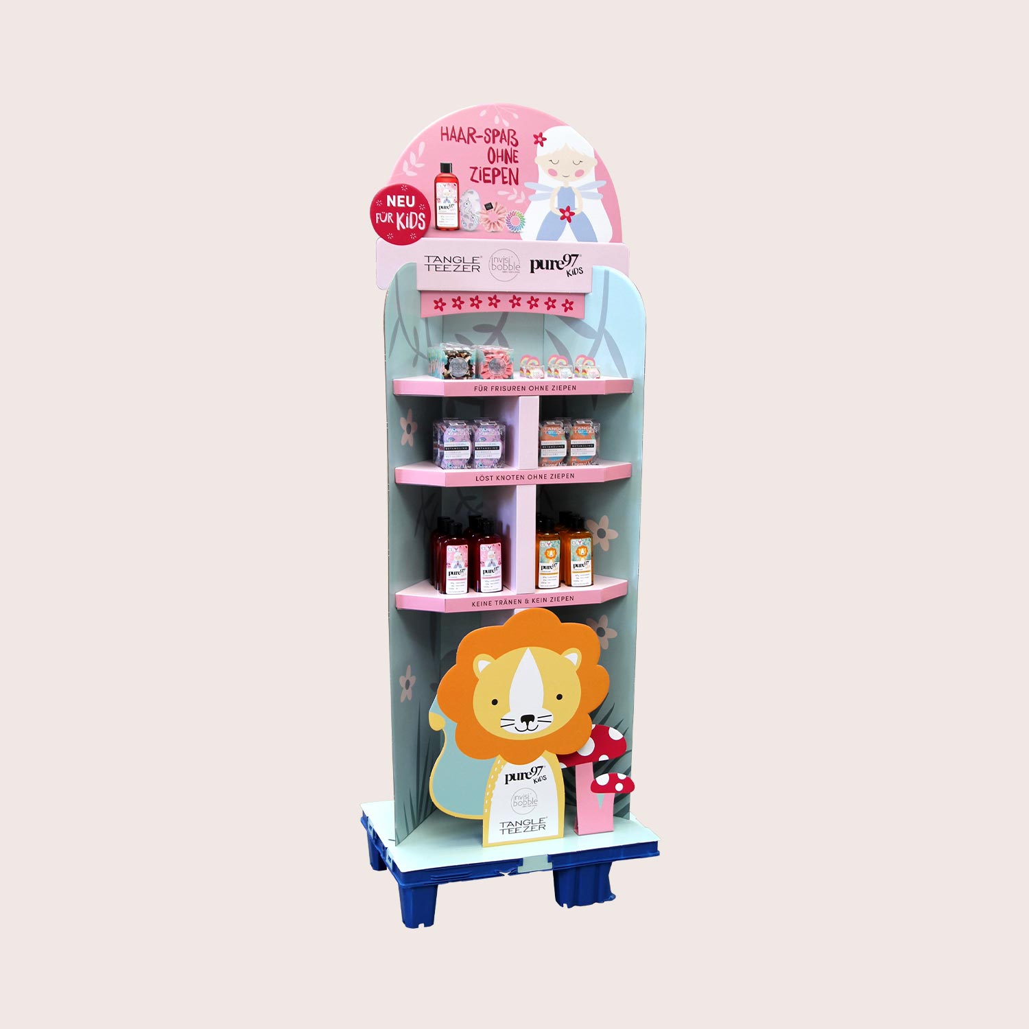 Pallet display for hair care products