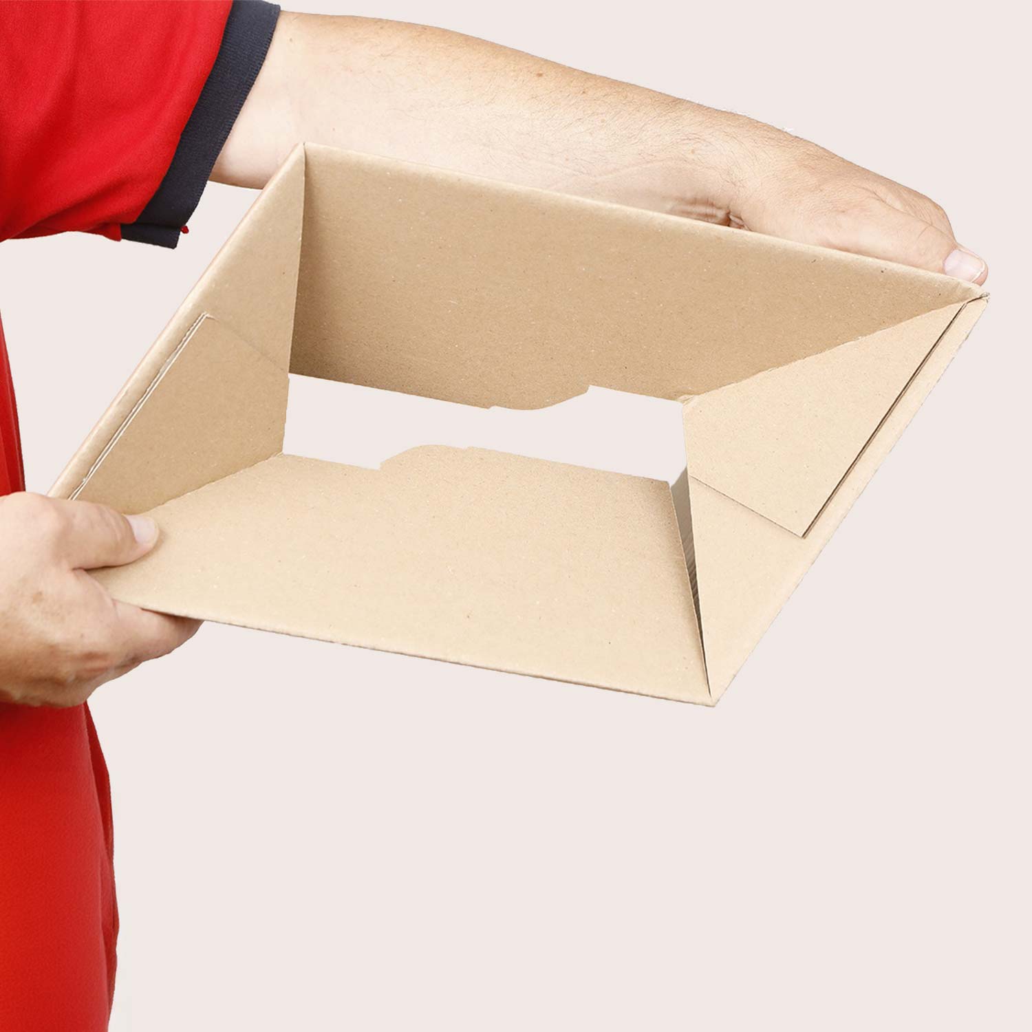 Assembling the cardboard box with an automatic base